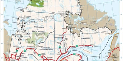Карта дорог quebec Канада